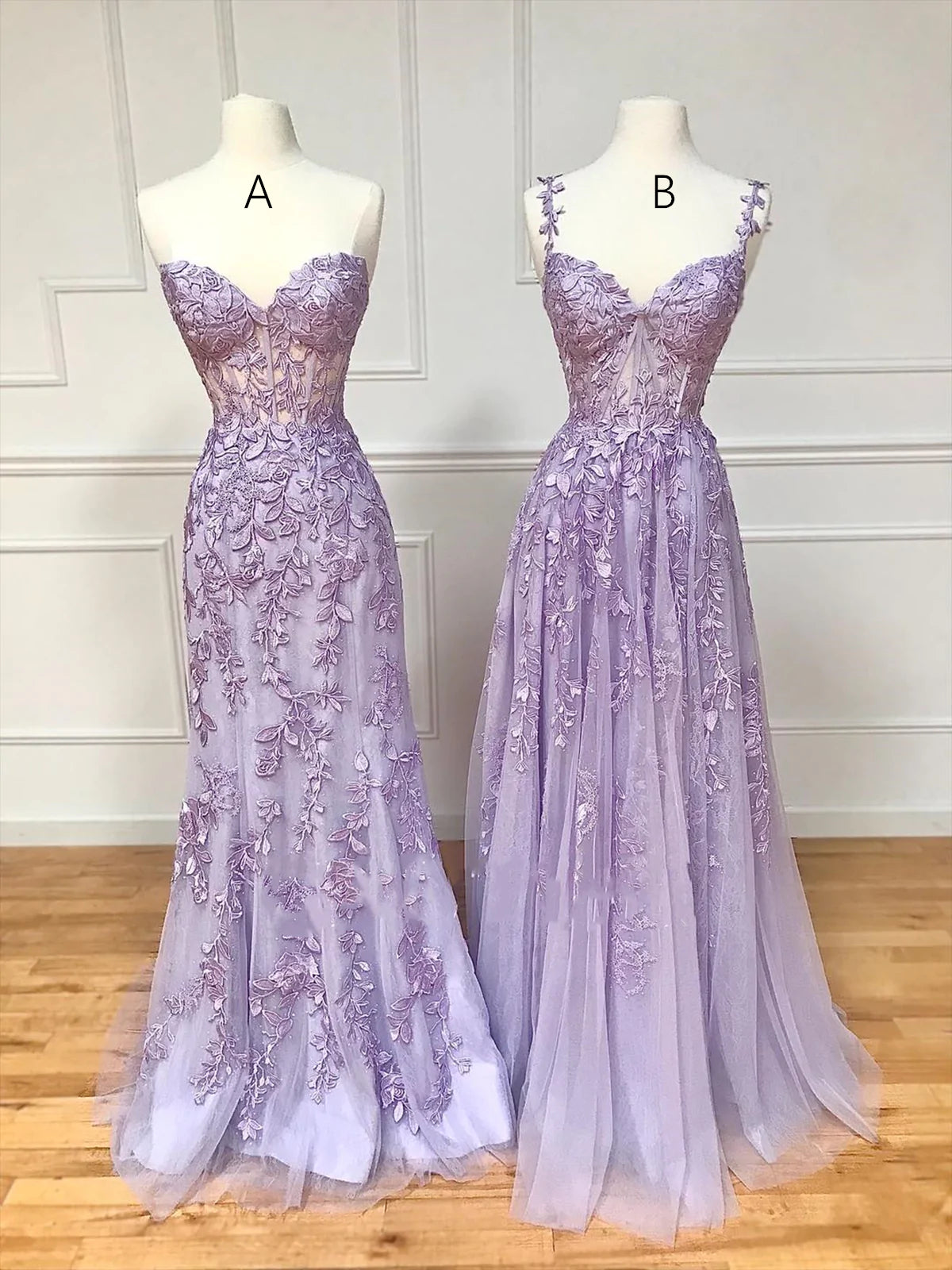 Vestidos de fiesta largos de encaje morado, vestido de noche formal único de corte A