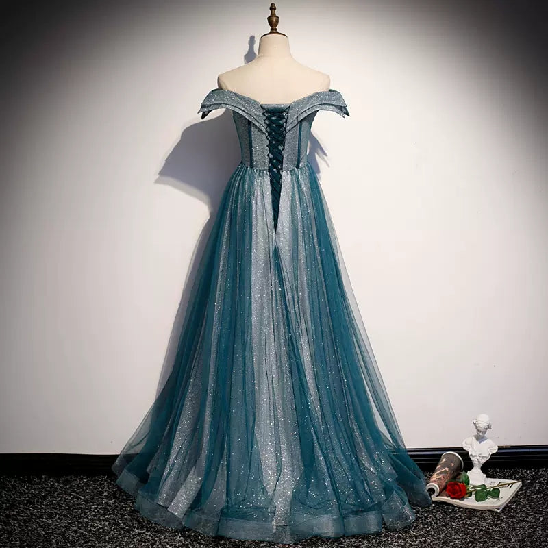 Off The Shoulder Tulle Prom Dresses SH147
