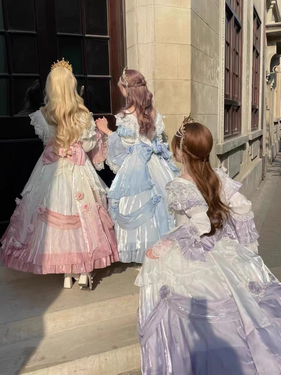 Vestido de fiesta vintage con hombros descubiertos y mangas cortas para primavera y verano, ideal para 16 cumpleaños, estilo lolita, para 18 cumpleaños, W1136
