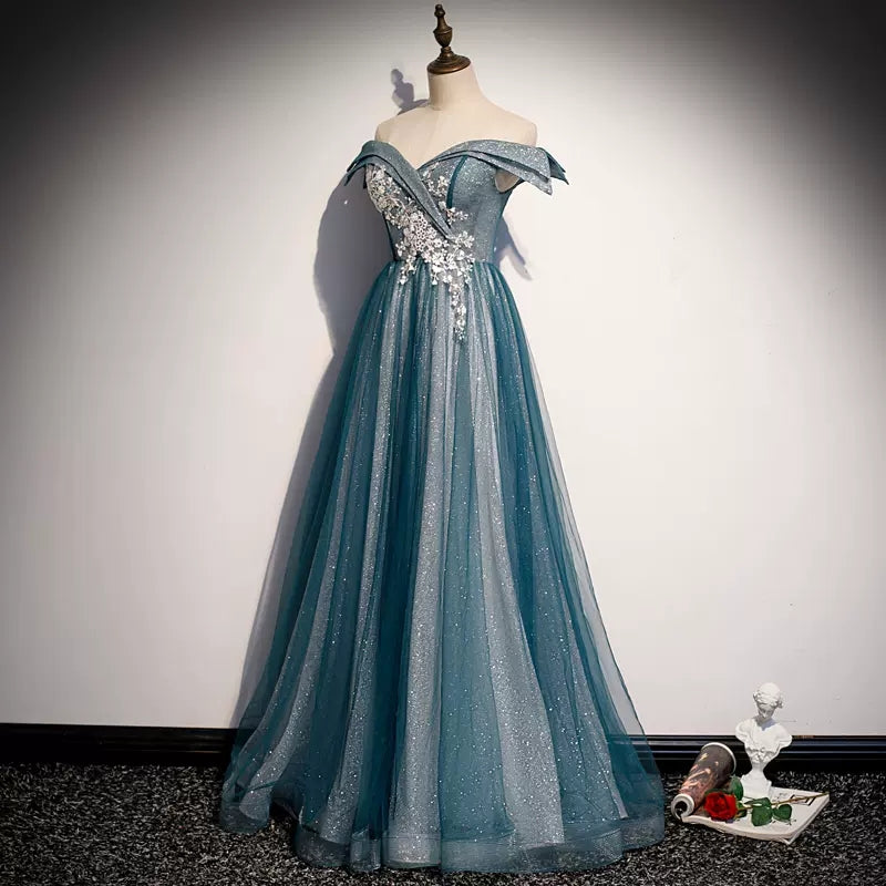 Off The Shoulder Tulle Prom Dresses SH147