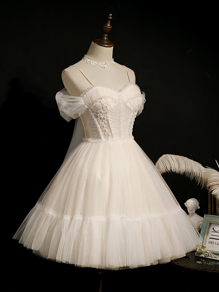 Princess Ivory Hoco Dress Short Homecoming Dresses SH243