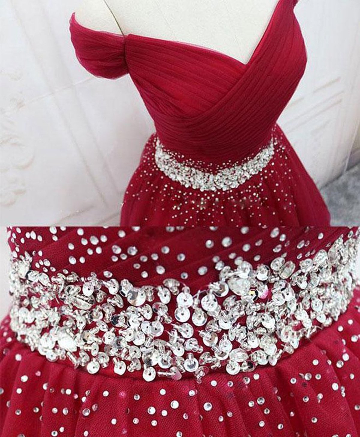 Vestidos de fiesta burdeos cortos con hombros descubiertos, vestidos de fiesta formales burdeos cortos con hombros descubiertos