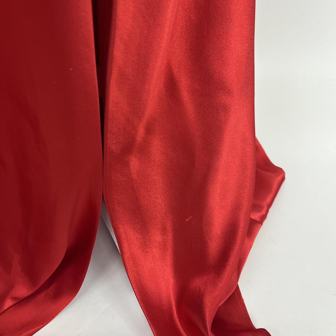 Red beautiful elegant fashion exquisite beaded spaghetti straps long satin slit prom dress ball gown evening dress party dress gh3542