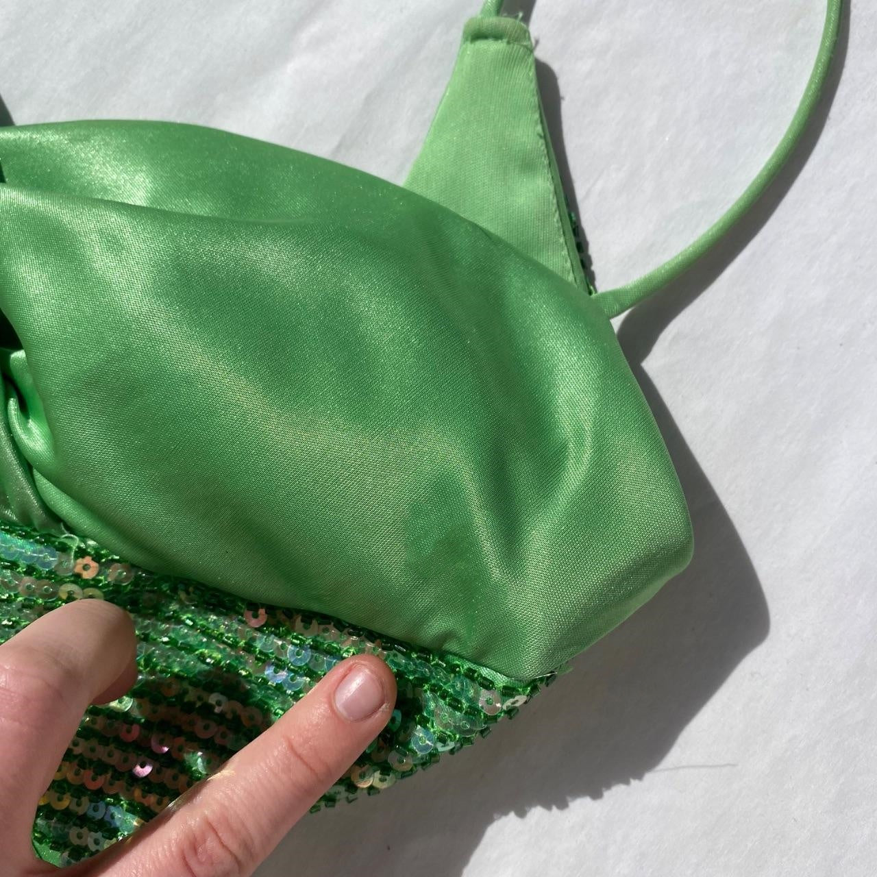 Green Vintage Fashion Playful Deep V Exquisite Beaded Sequin Camisole Long Backless Satin Fairy Ball Gown Prom Dress Evening Gown Birthday Party Dress gh3960