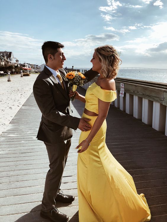 Yellow Prom Dresses,Evening Dress Pretty Prom Dresses P7635
