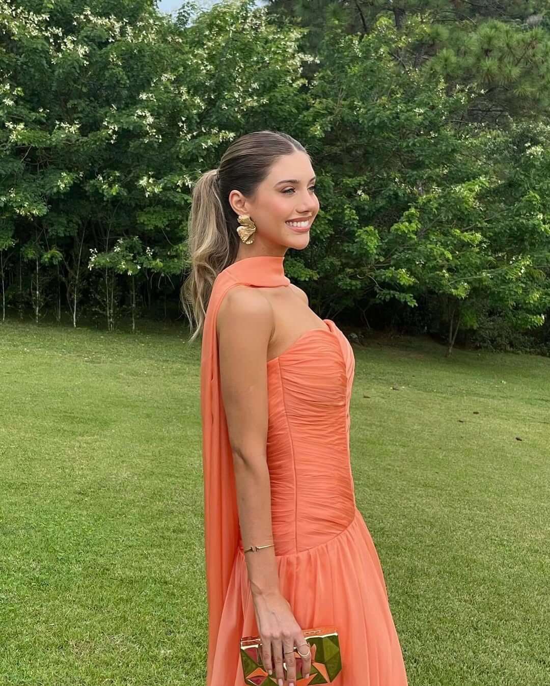 Vestido largo de gasa con espalda abierta y bufanda, vestido formal de noche
