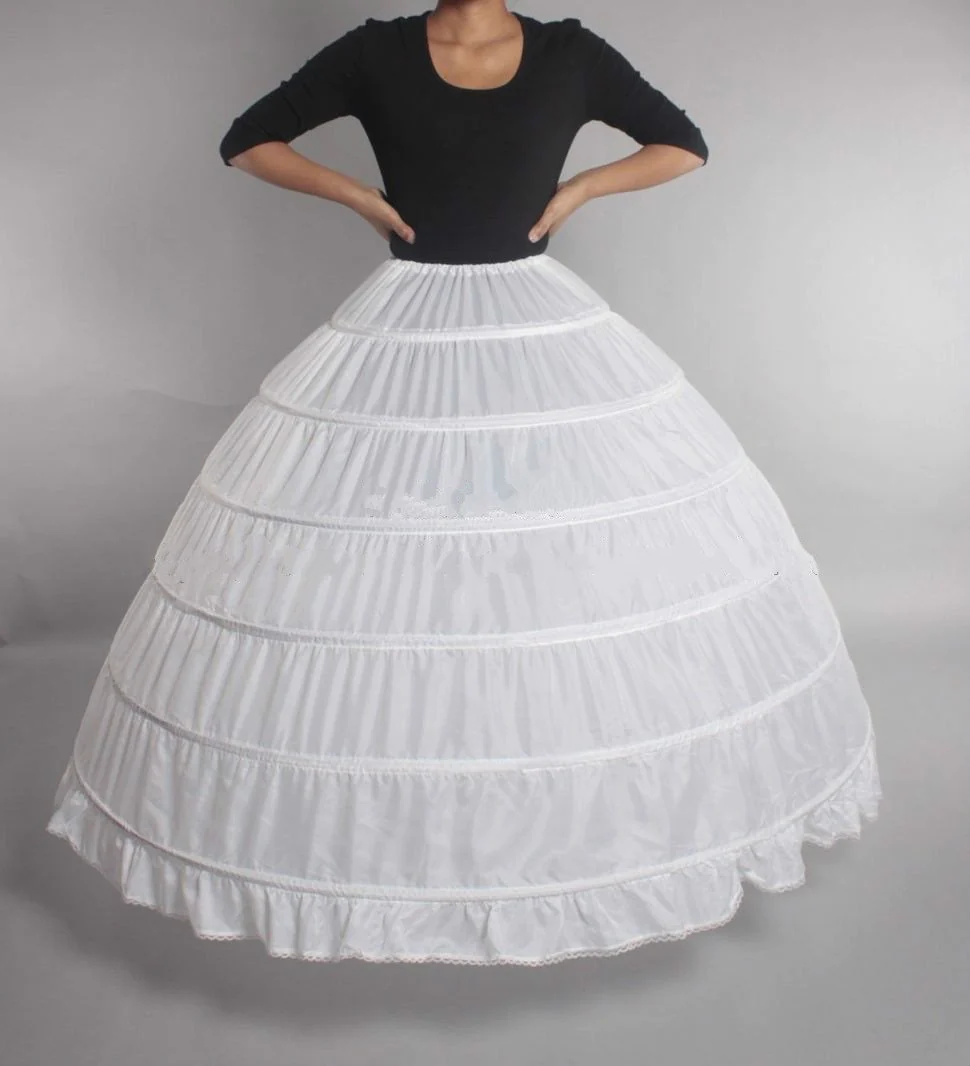 Enagua de boda de 6 aros con crinolina para vestidos de princesa de gala
