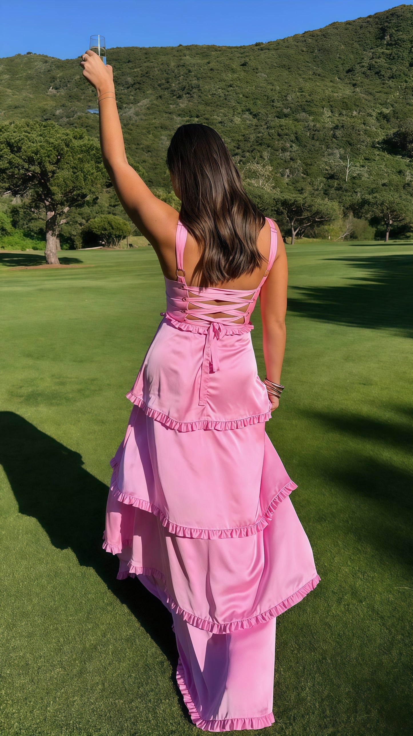 Pink Sheath Evening Prom Dress With Slit, AST1742