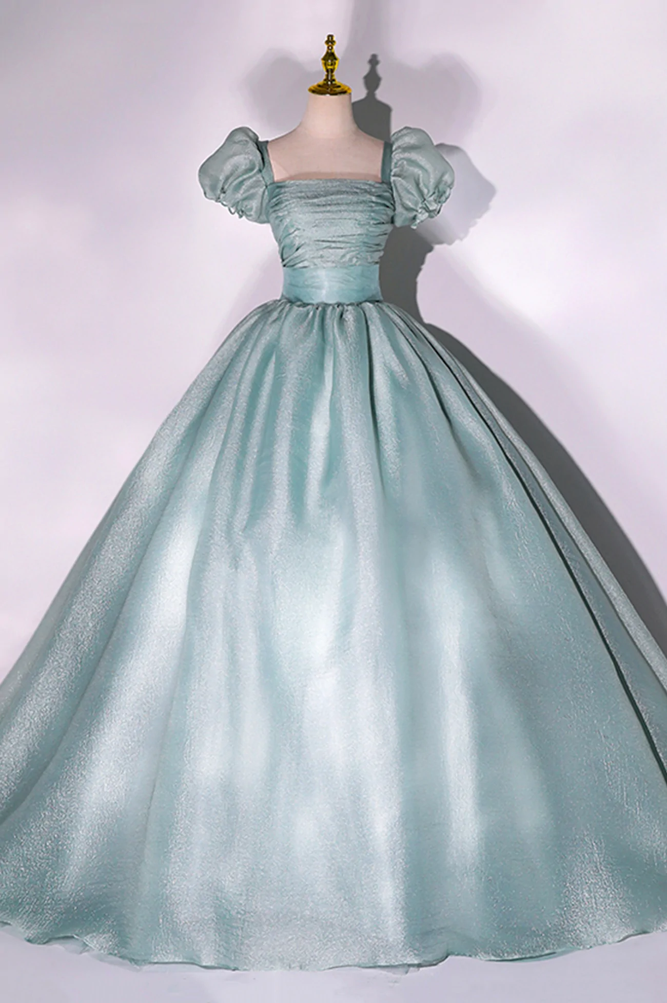 Green tulle long A line ball gown dress fashion dress gh986