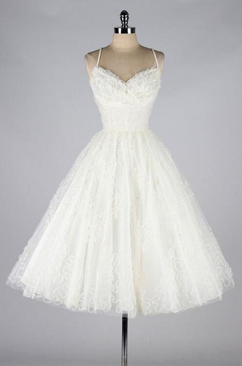 White Prom Gowns, Short Prom Dress,Vintage Prom Dress, Sexy Prom Dress,Lace Homecoming Dress gh880