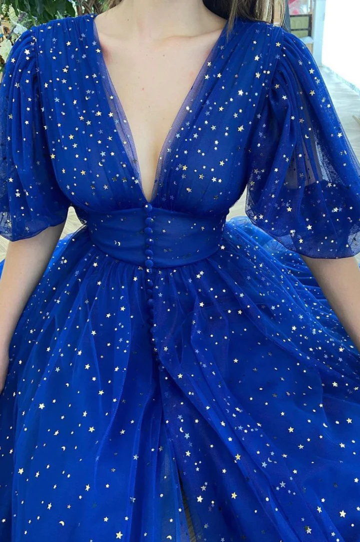 Cute v neck tulle short prom dress homecoming dress gh2338