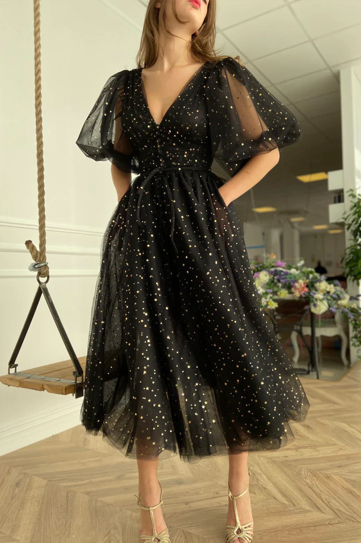 Cute v neck tulle short prom dress homecoming dress gh2338