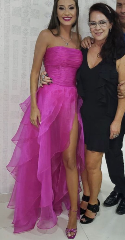 Hot Pink Simple evening dresses long prom dress fg3007