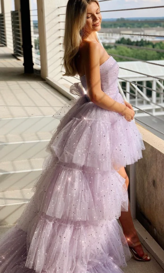 A-line High Low Prom Dresses Fashion Formal Dress fg1526