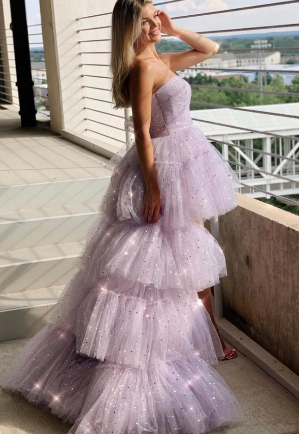 A-line High Low Prom Dresses Fashion Formal Dress fg1526