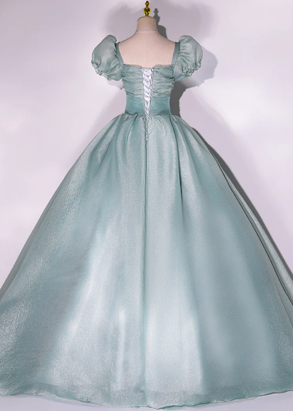 Green tulle long A line ball gown dress fashion dress fg1022