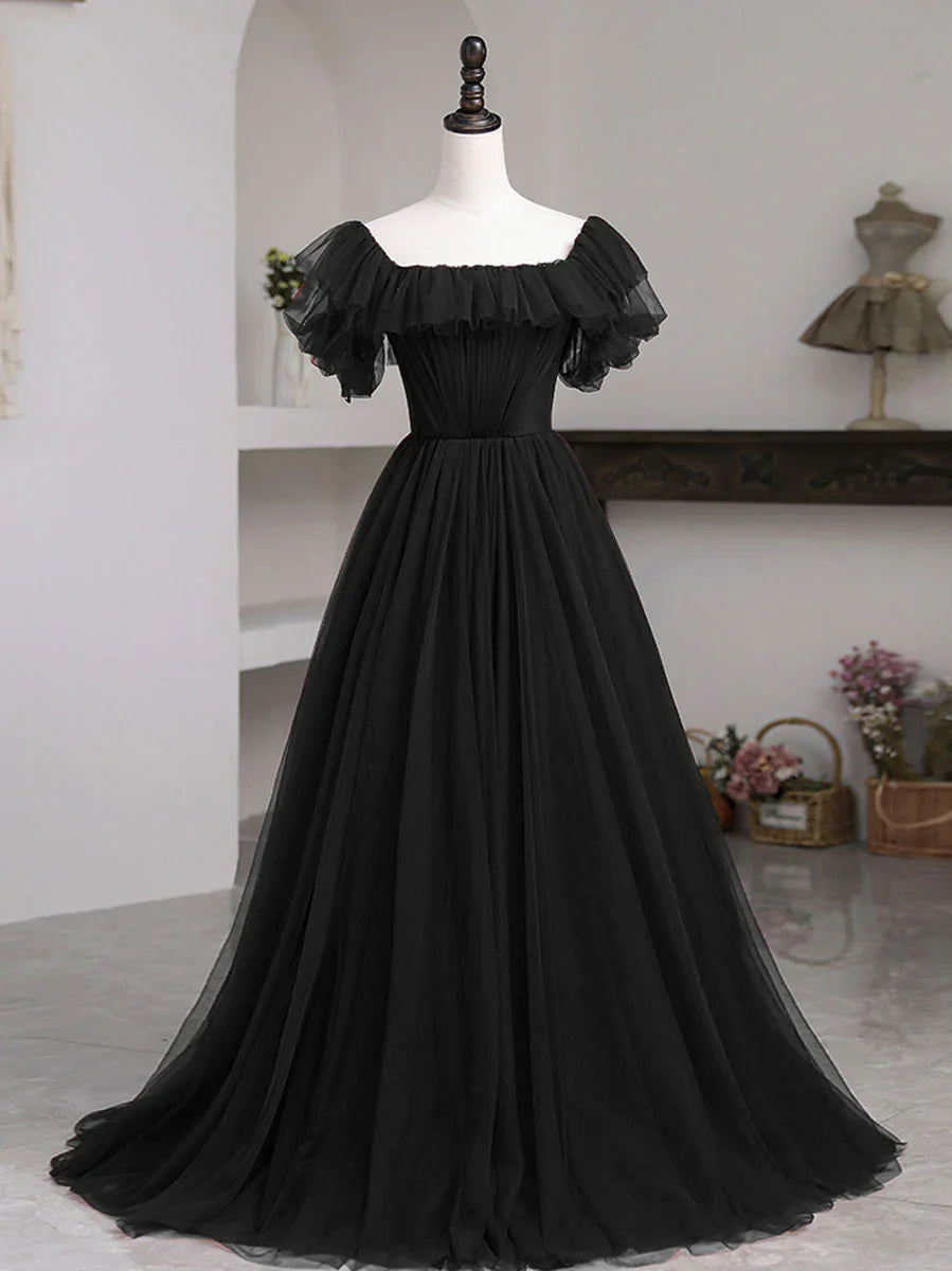 Simple Burgundy A line Long Prom Dresses, Burgundy Bridesmaid Dresses fg4360