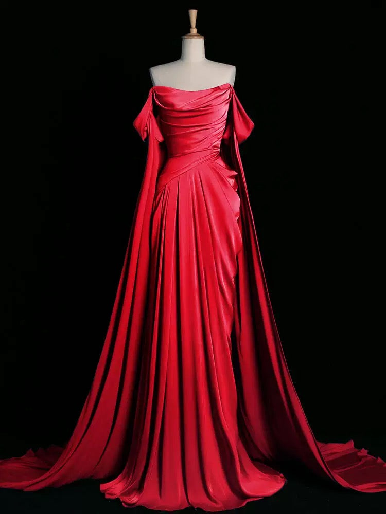 Vestidos de fiesta de satén de lujo, vestidos de noche para boda, vestidos de fiesta