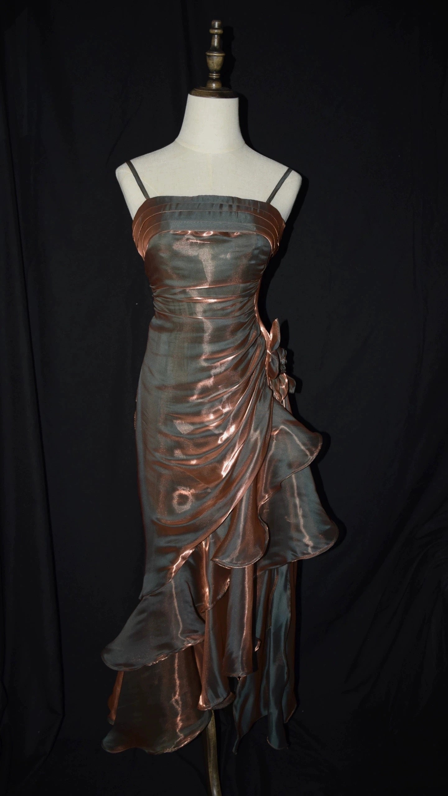 Spaghetti Straps Satin Long Party Dresses Woman Dress Elegant Party