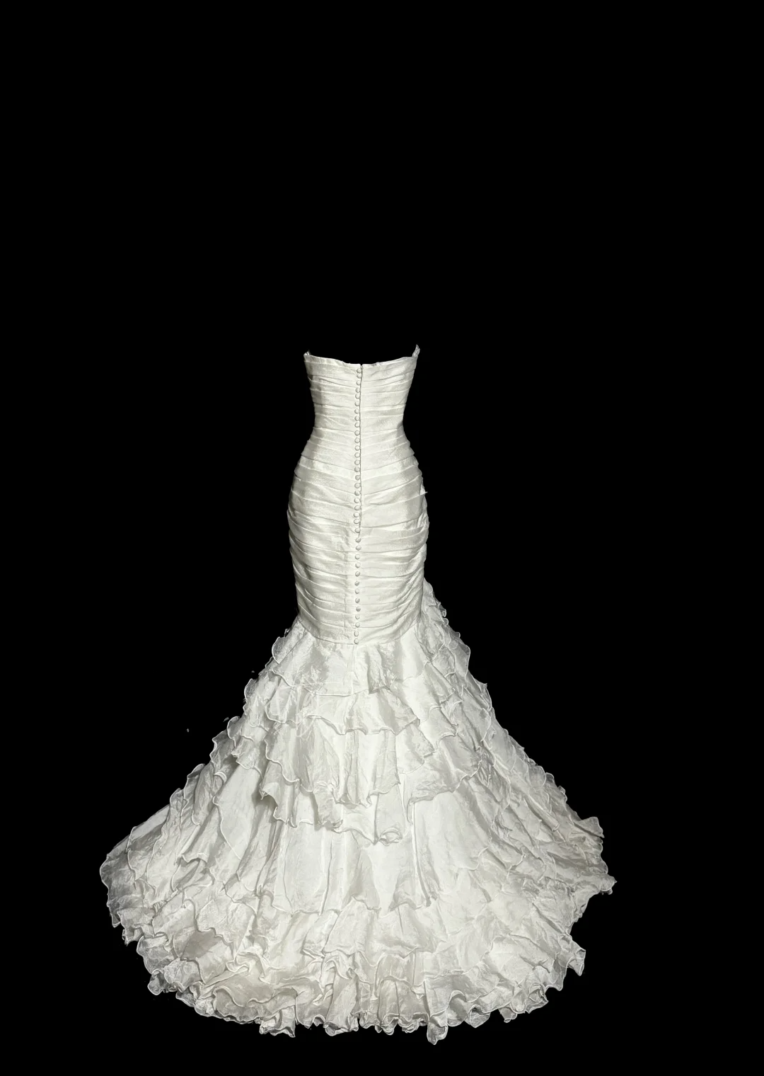 Classy Mermaid Sweetheart Tulle Ivory Long Wedding Dress Bridal Dresses SD2946