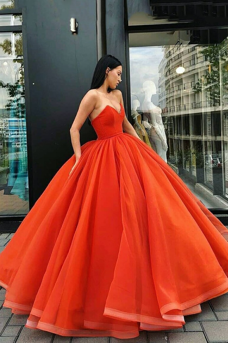 Strapless Ball Gown Quinceanera Dress Tulle Lilac Long Prom Dress MP1164