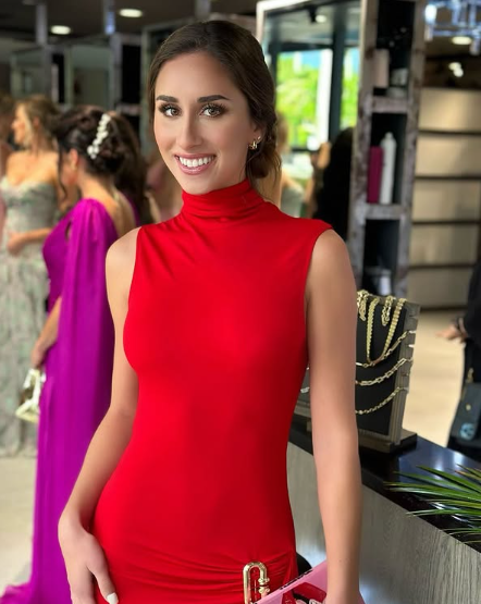 Vestido de noche formal de fiesta, largo hasta el suelo, sin mangas, cuello alto, color rojo, suave y drapeado, con abertura alta, TP1940