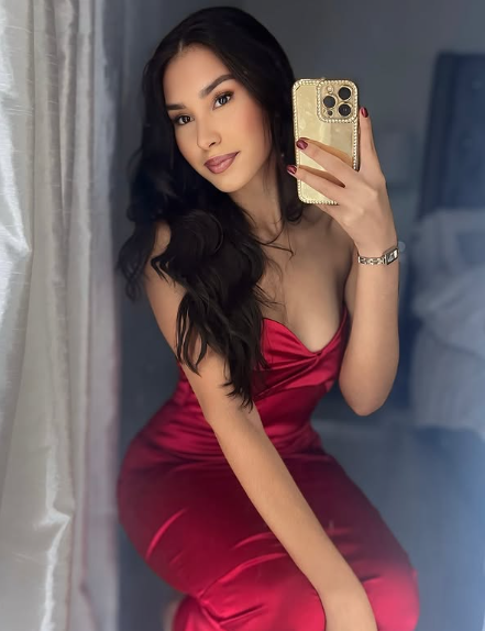 Sexy Red Strapless Low Neck Tea Length Mermaid Ball Gown Evening Dress TP2271