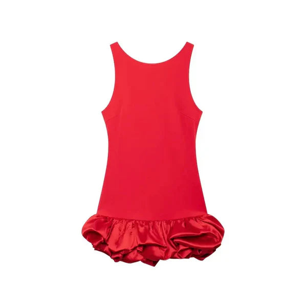 Sweet Pink Off Shoulder Sleeveless Mini Birthday Party Dress Homecoming Dress TP2290