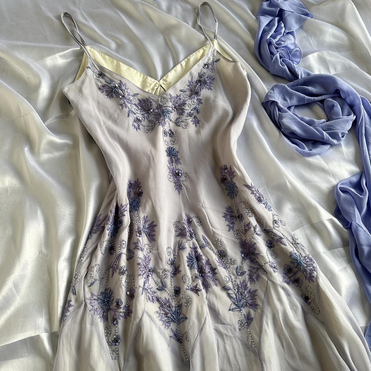 Vestido de noche vintage de gasa con cuentas, sin mangas y sin tirantes, TP2605