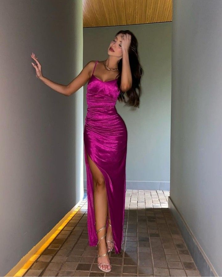 Vestido de fiesta modesto con tirantes finos para 20 cumpleaños, atuendos para 21 cumpleaños para mujer W0254