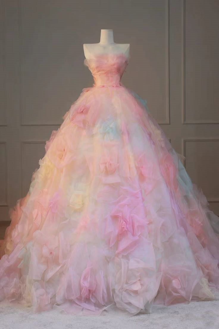 Hermoso vestido de quinceañera largo de tul con escote corazón y flores rosas, vestido formal de manga corta con flores, vestido de 15 años, vestido de dulces 16 W0283