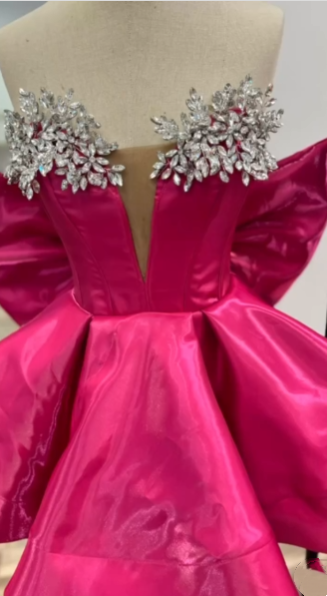 Elegante vestido de fiesta sin tirantes negro para niña, vestidos de cumpleaños de verano para adolescentes, vestido rosa Hoco, minivestido para cumpleaños número 18, vestidos de cóctel W0485