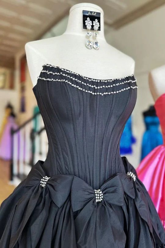 Lindos mini vestidos de fiesta sin tirantes, corte A, con cuentas, para cumpleaños número 18, vestido Hoco, atuendo para cumpleaños número 21, vestidos de cóctel W1145