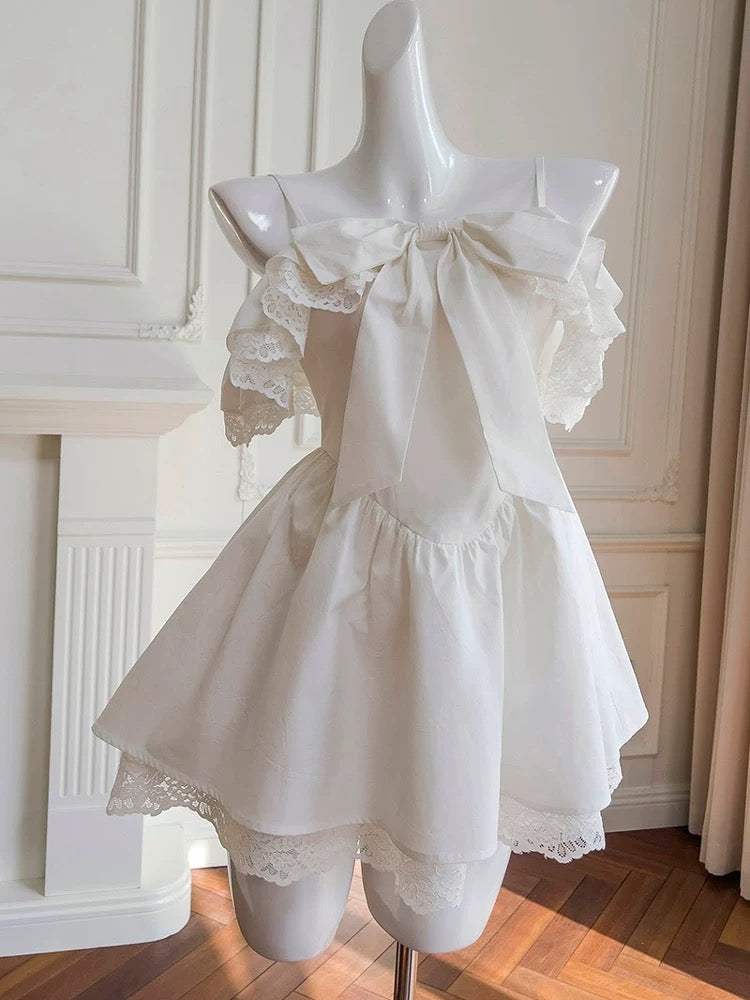 Bonitos vestidos blancos de verano para 16 cumpleaños adolescentes, con tirantes finos, corte A, minivestido para 18 cumpleaños, vestidos de cóctel para mujer W888