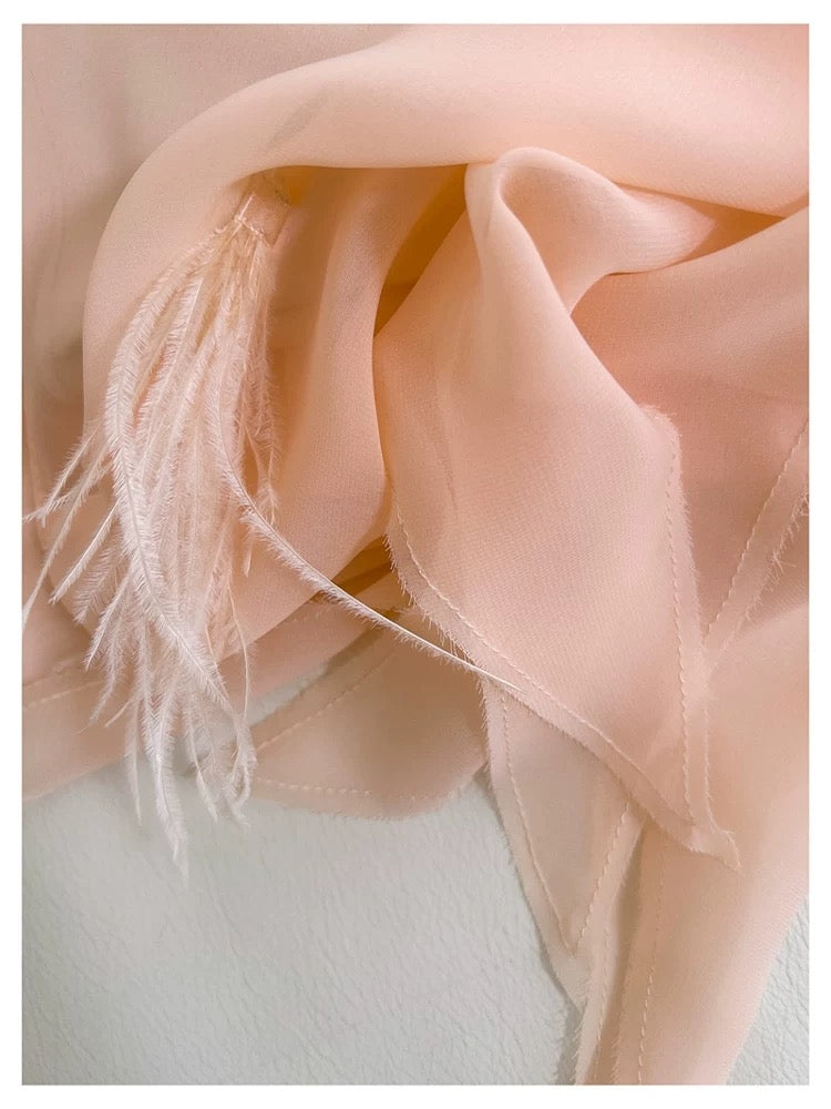 Bonito vestido de verano de gasa rosa ruborizado con cuello halter y corte A para adolescentes, vestido Hoco, minivestido para cumpleaños número 18, vestidos de cóctel para mujeres W889