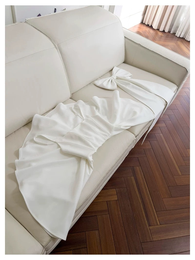 Vestido de fiesta blanco con escote cuadrado para adolescentes, vestido de verano para 16 cumpleaños, minivestido para 18 cumpleaños, vestidos de cóctel para mujer W903