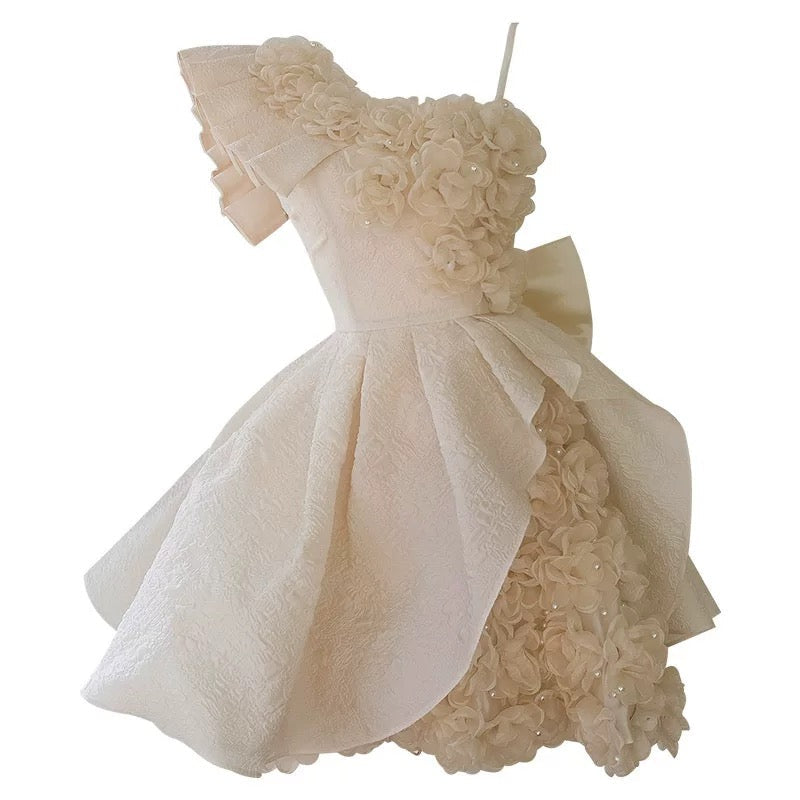 Vestido corto de verano con tirantes y flores de encaje para 18 cumpleaños, minivestido de cóctel para 21 cumpleaños, W958