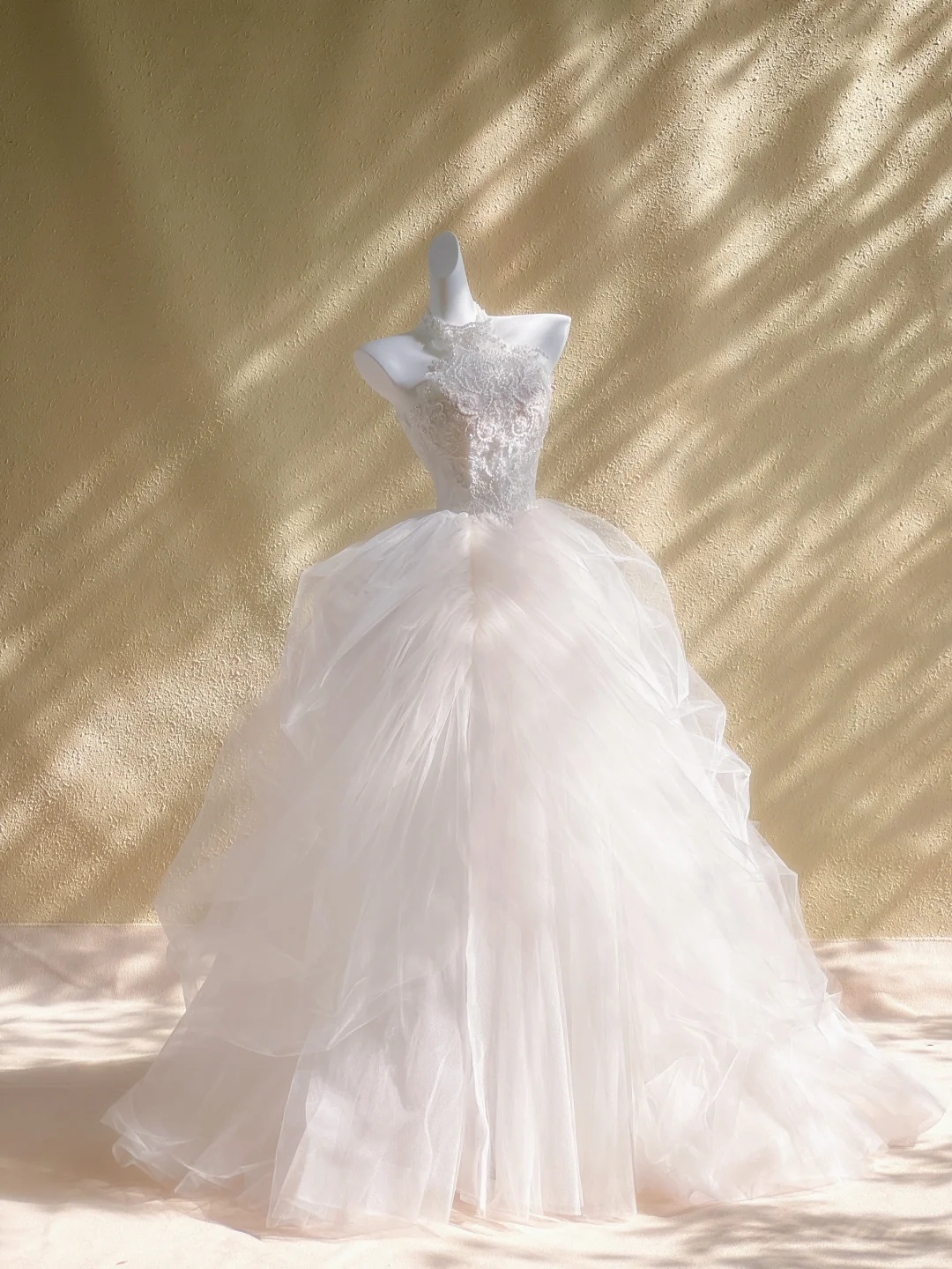 Vestido de novia modesto, vestido de fiesta, cuello alto, encaje, largo, blanco, para novias, DP1953