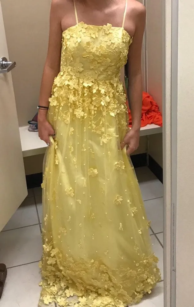 Beautiful Yellow Tulle Sweet 16 Dresses, Ball Gown Dress, Formal Dress prom dress evening dress cg22267