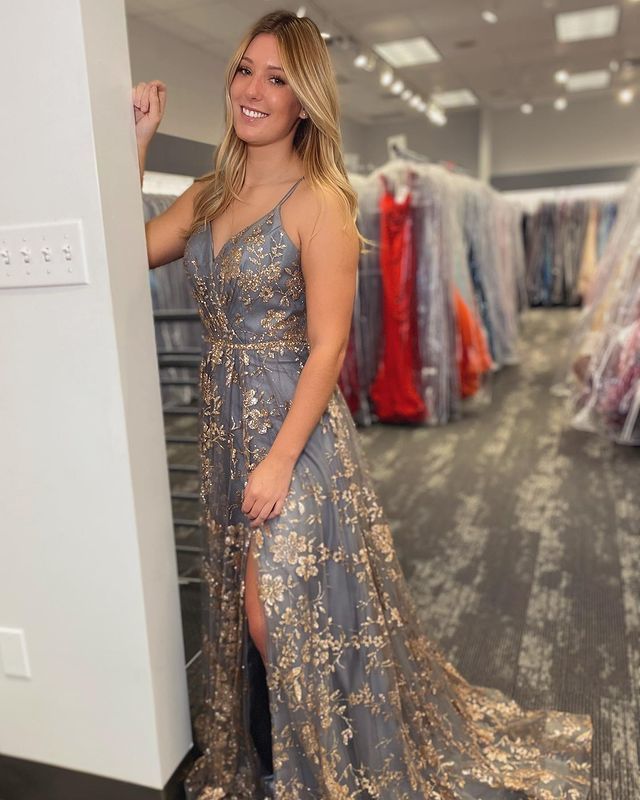 Newest V-Neck A-line Prom Dresses Long Prom Dresses,Cheap Prom Dresses cg22370