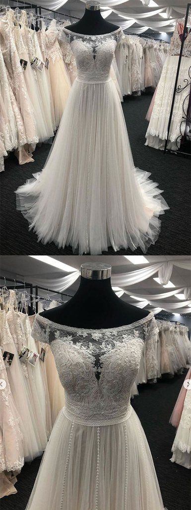 light champagne tulle lace long prom dress, lace evening dress cg22494