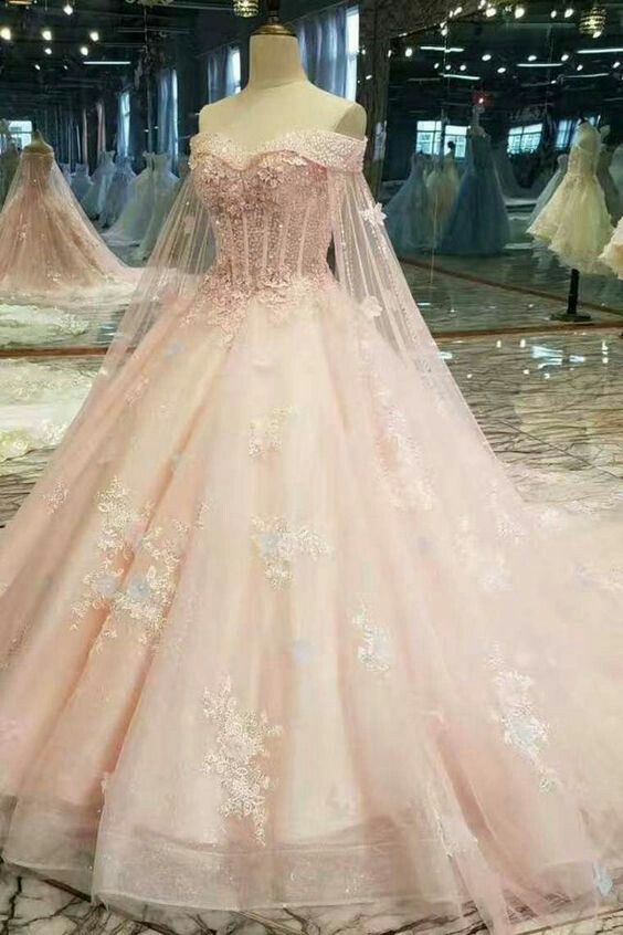A Line On & Off Shoulder Dresses | V Neck Floor Length Lace Gown Girls Wear Prom Dress cg23239