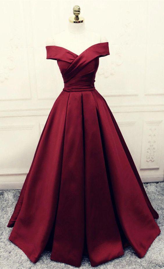 Vestidos de fiesta burdeos, vestidos de fiesta, vestidos de noche de satén