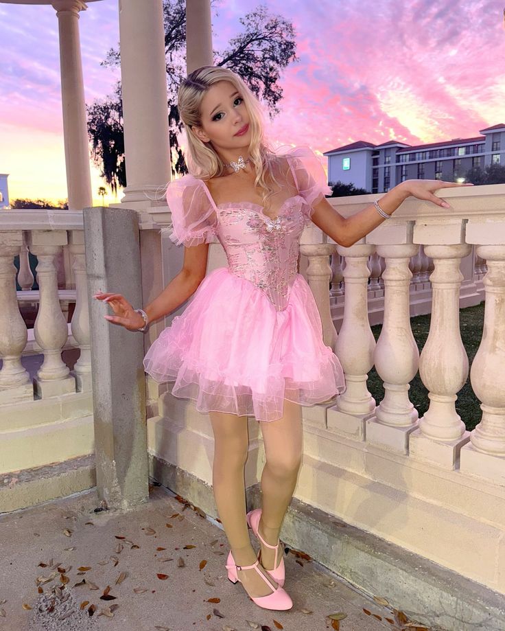 Vestido corto de fiesta de graduación con escote en forma de A, de tul rosa y mangas cortas, para séptimo grado, DH1407