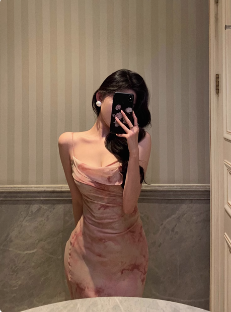 Vestido elegante de sirena con tirantes finos, estampado floral rosa, sin mangas, para fiesta de cumpleaños número 21, ideas para vestidos de cumpleaños para mujeres (DP1394)