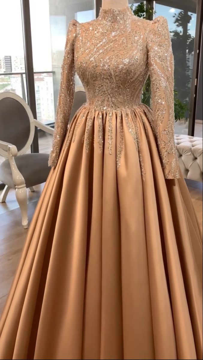 Champagne Prom Dresses, Formal Evening Dresses fg1755