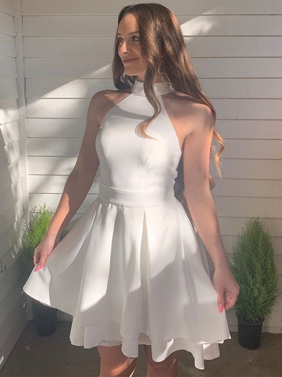 a-line/princess satin ruffles halter sleeveless short/mini homecoming dresses fg20