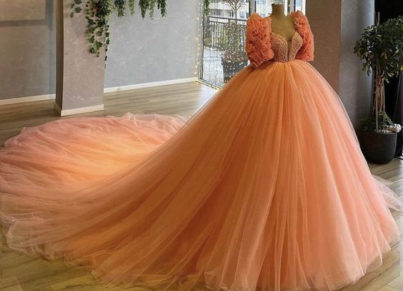 Ball gown long prom dress A line evening dress fg705
