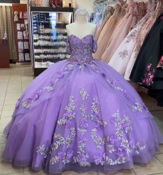 Purple Ball Gown Evening Dress Long Prom Gown fg910