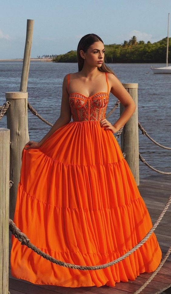 A line long prom dress, evening dress fg940